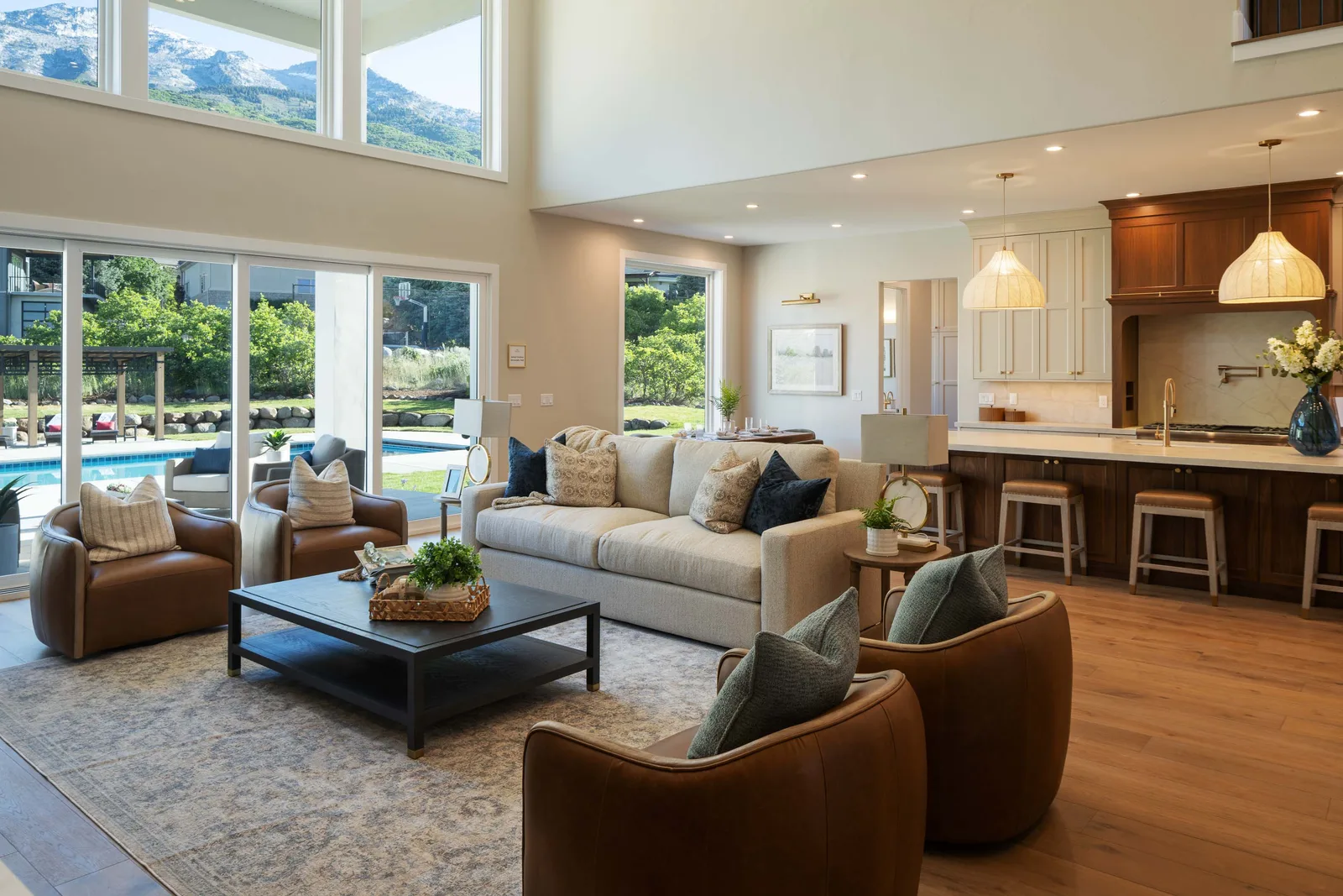 Great room and kitchen