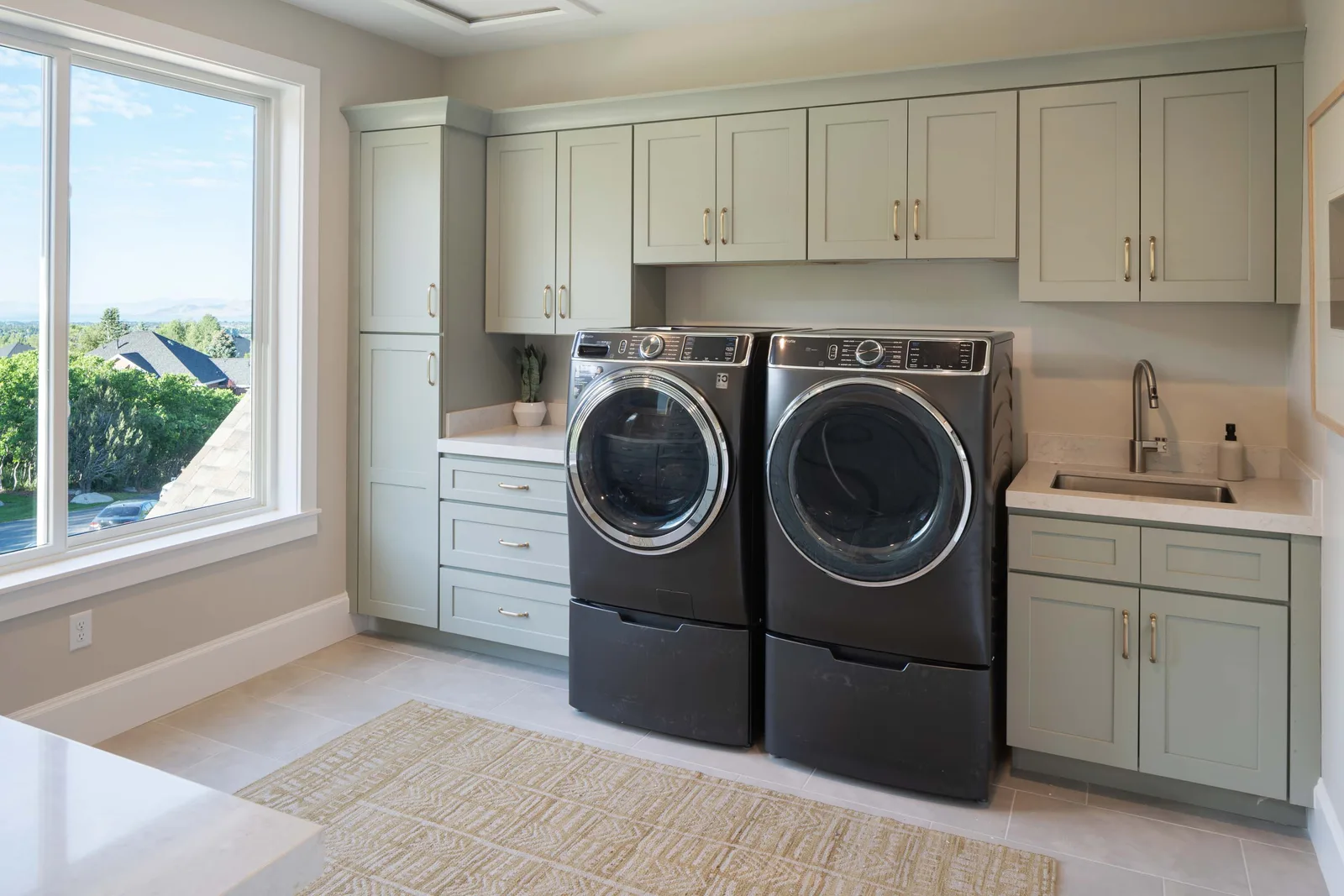 Sage laundry room
