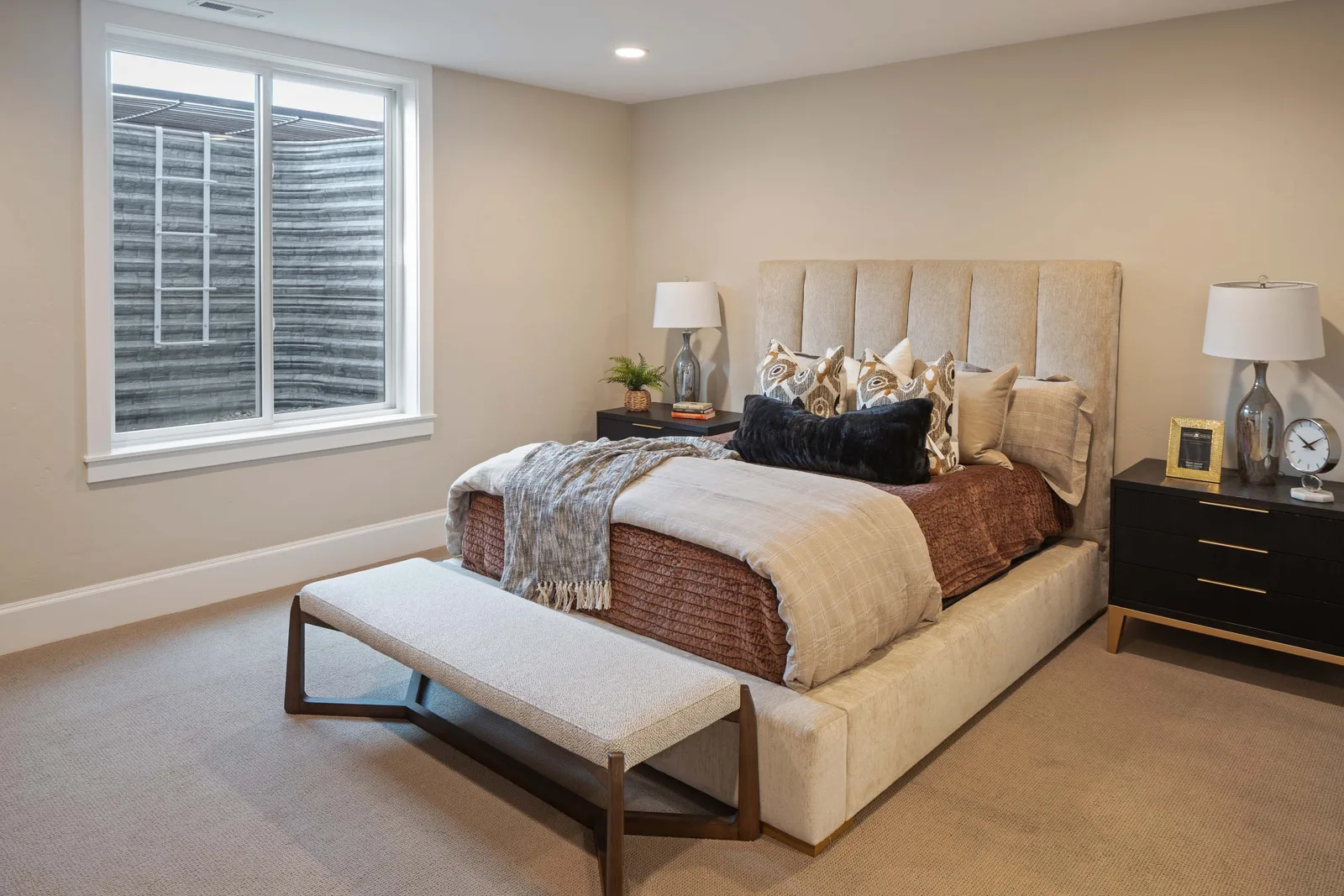 Tufted headboard room